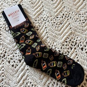 Bulleit Frontier Whiskey Socks Sock Club Campers Bottles Glasses Unisex NWT